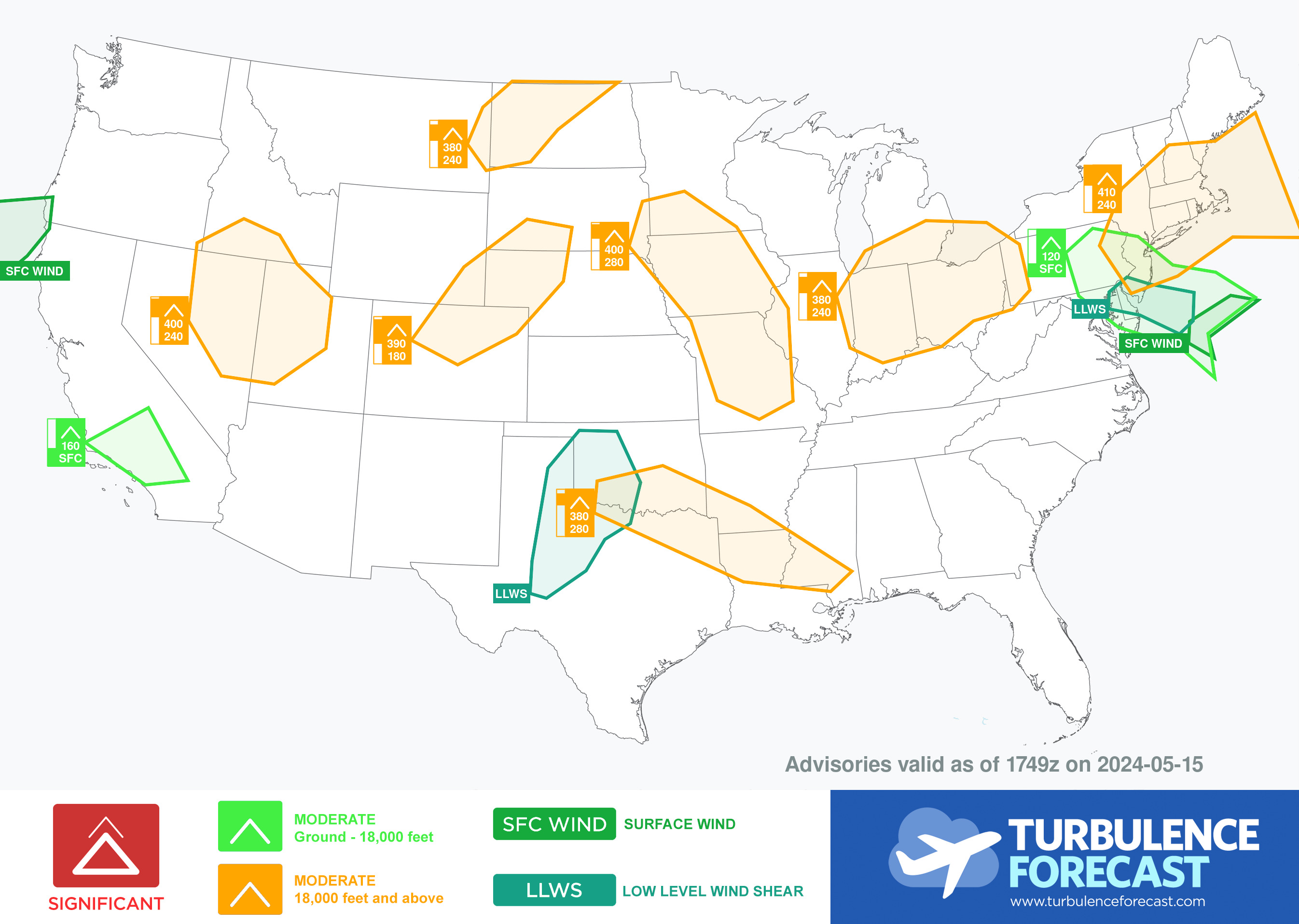 Airmets map (US)