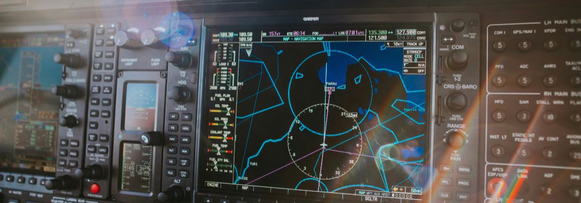plane cockpit up close photo 