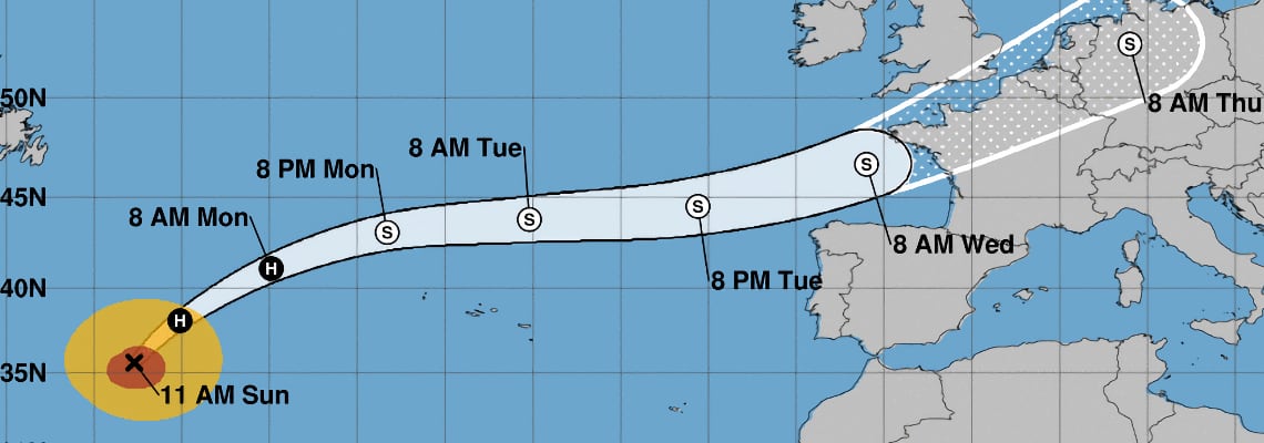 Hurricane Kirk Cone